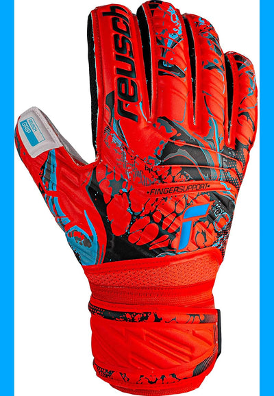 Reusch Unisex – Erwachsene Torwarthandschuhe Attrakt Finger Support mit Gutem Grip und Aussennaht Sc