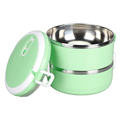 Haofy Thermische Edelstahl -Lunchbox Stapelbare Isolierte Runde Lebensmittelbehälter für Home Office