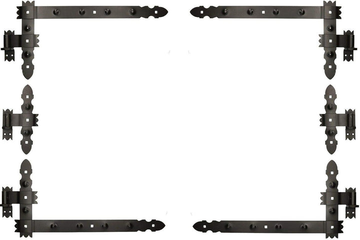 KOTARBAU® Winkelband 600 x 300mm 6 tlg. Kloben Mittelband Kreuzband Fensterladenband Winkelscharnier