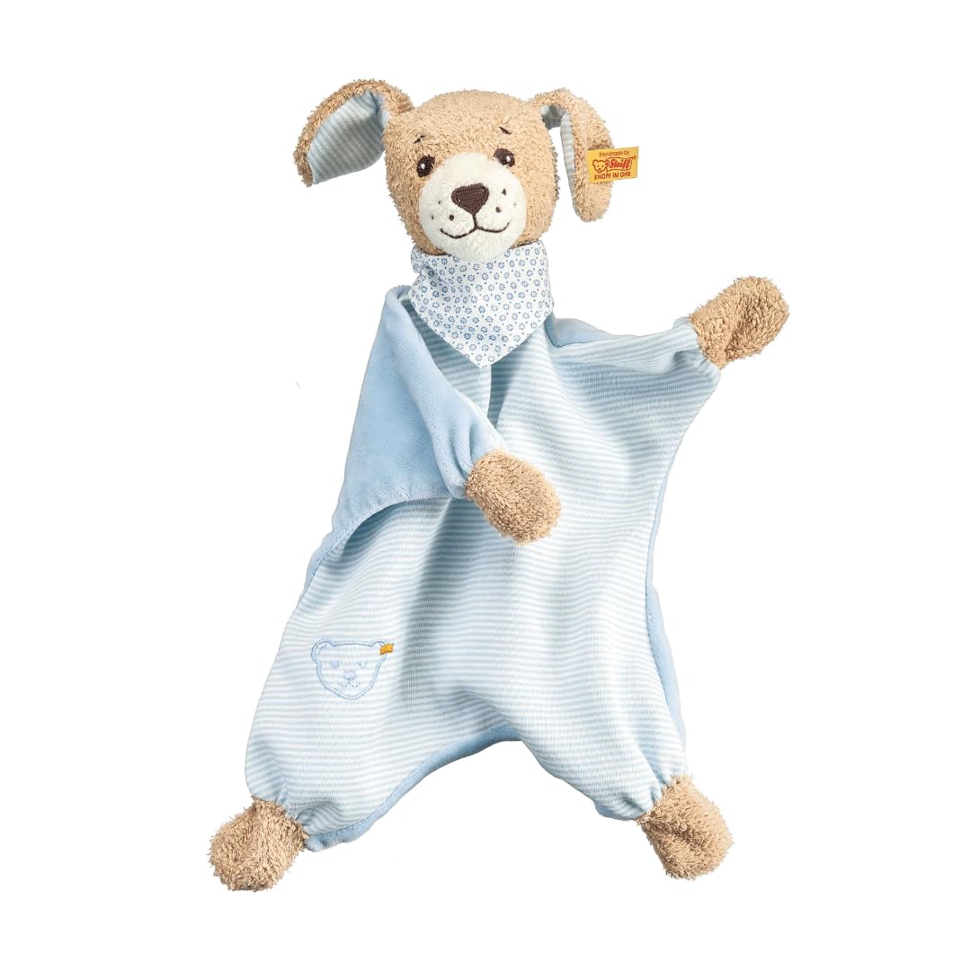 Steiff 239694 Gute-Nacht-Hund Schmusetuch Plüschtier, Mehrfarbig, Medium, Mehrfarbig