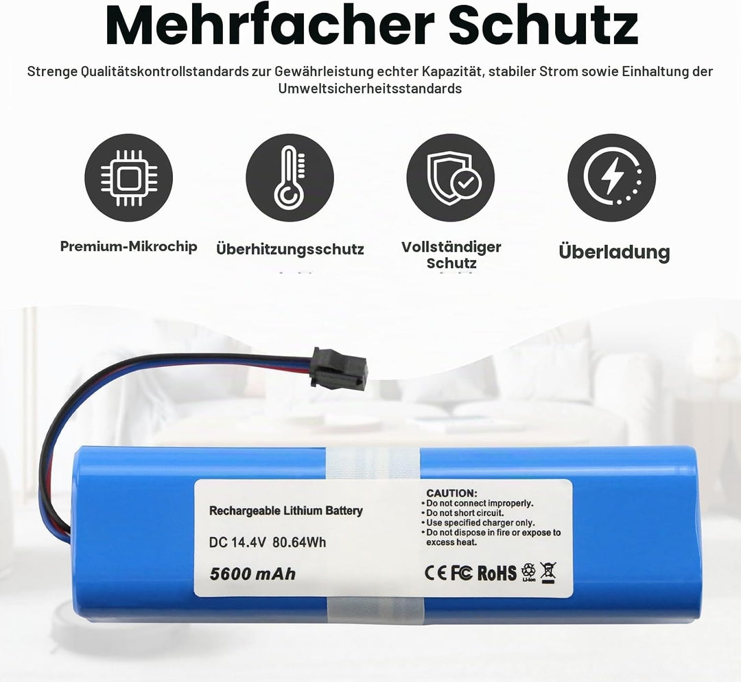 ANTIEE 5600mAh Ersatz Akku für Laresar L6 Pro VIOMI S9 Ultenic T10 Aspirapolvere RoboVac Home Vacuum