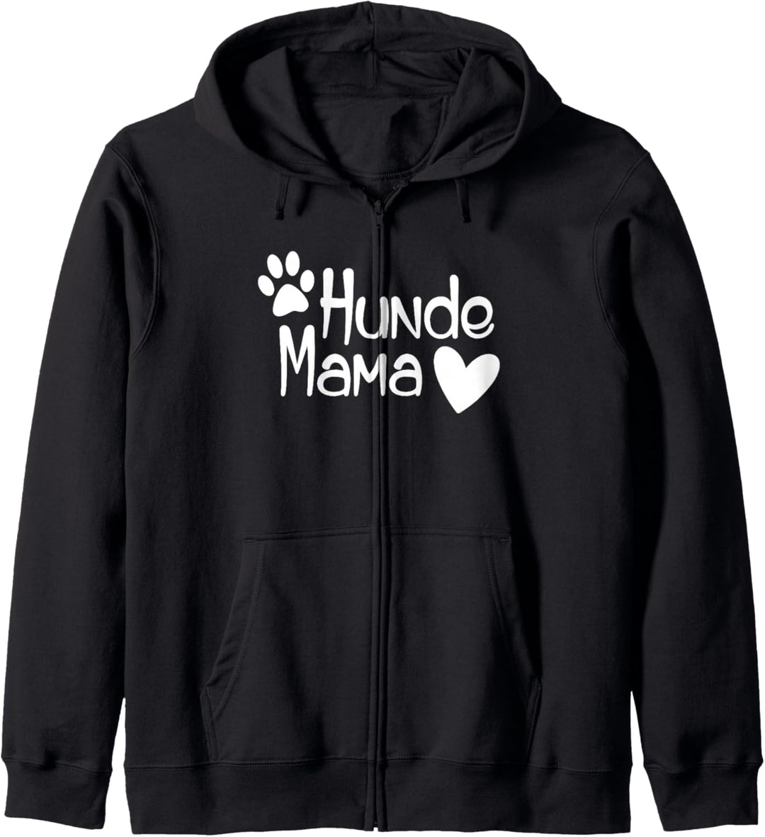 Hunde Mama mit Pfote und Herz - Geschenk für Frauchen Kapuzenjacke