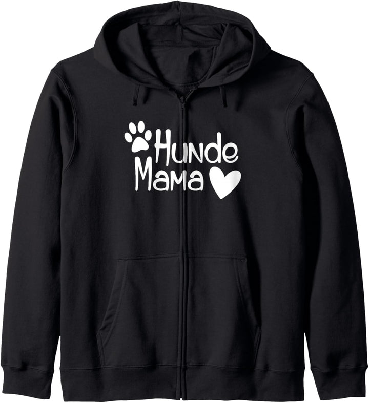 Hunde Mama mit Pfote und Herz - Geschenk für Frauchen Kapuzenjacke