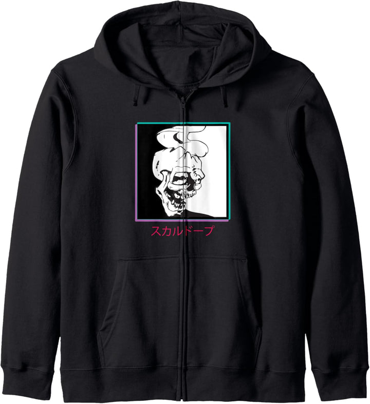 Minimalist Japanese Otaku Skull Dope Waifu Gift Kapuzenjacke