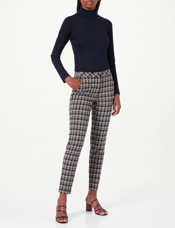 Gerry Weber Damen Hose 44 Schwarz/Offwhite/Sienna, 44 Schwarz/Offwhite/Sienna