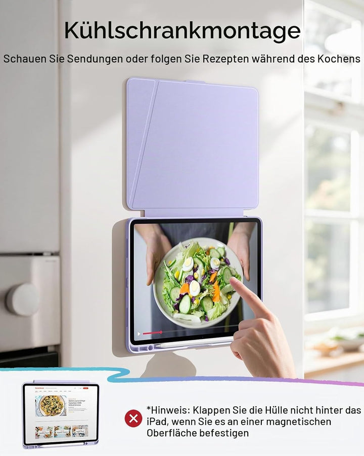 ESR Hülle für iPad Air 13 Zoll (2026/2025/2024) M4/M3/M2, Vertikale Stand, Mehrere Standwinkel, Ultr