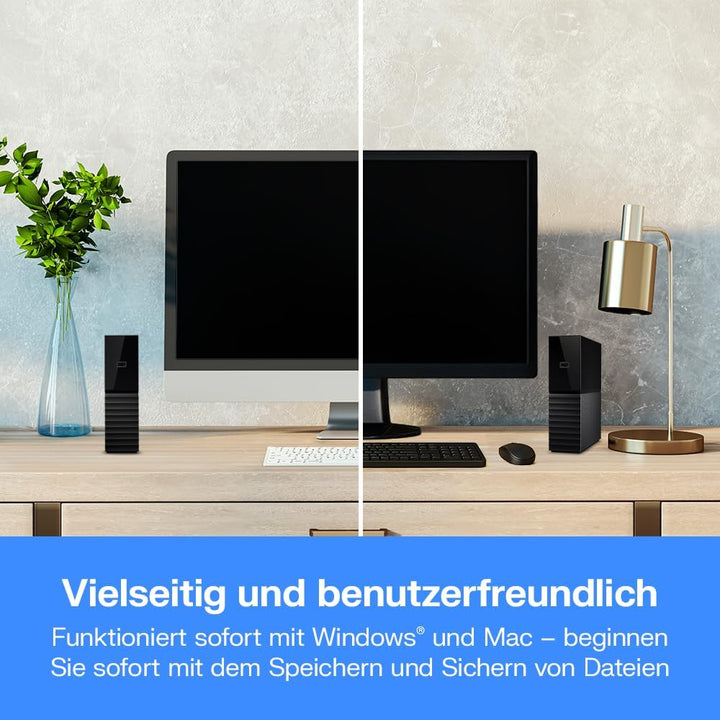 WD My Book 18 TB USB 3.0 Desktop-Festplatte mit Passwortschutz (Desktop-Speicher, Sicherungssoftware