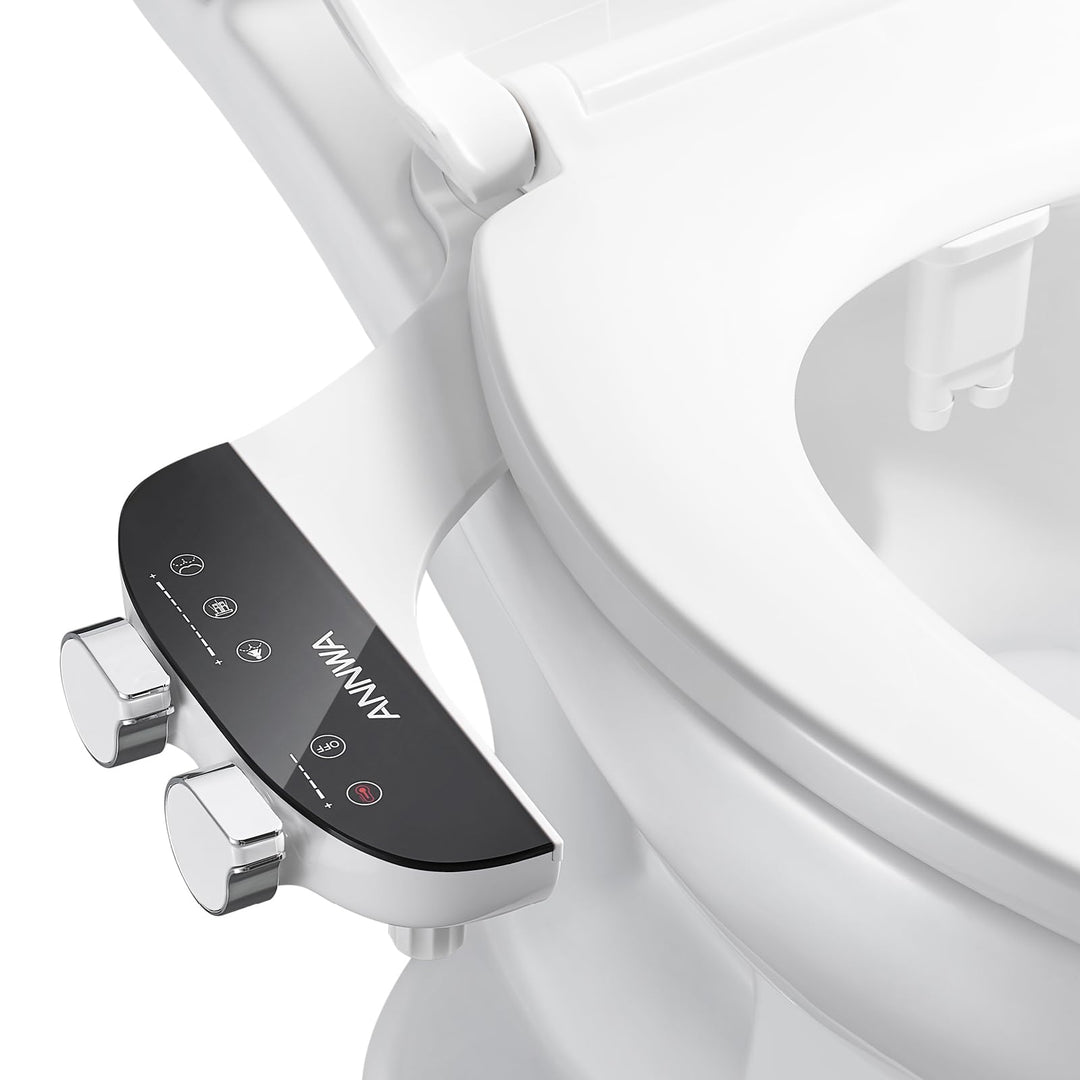 Bidet Aufsatz für Toilette, Cold/Heiss Water Bidet Dusch-WC,mit Einziehbare selbstreinigende Doppeld