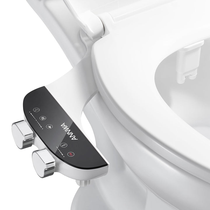 Bidet Aufsatz für Toilette, Cold/Heiss Water Bidet Dusch-WC,mit Einziehbare selbstreinigende Doppeld