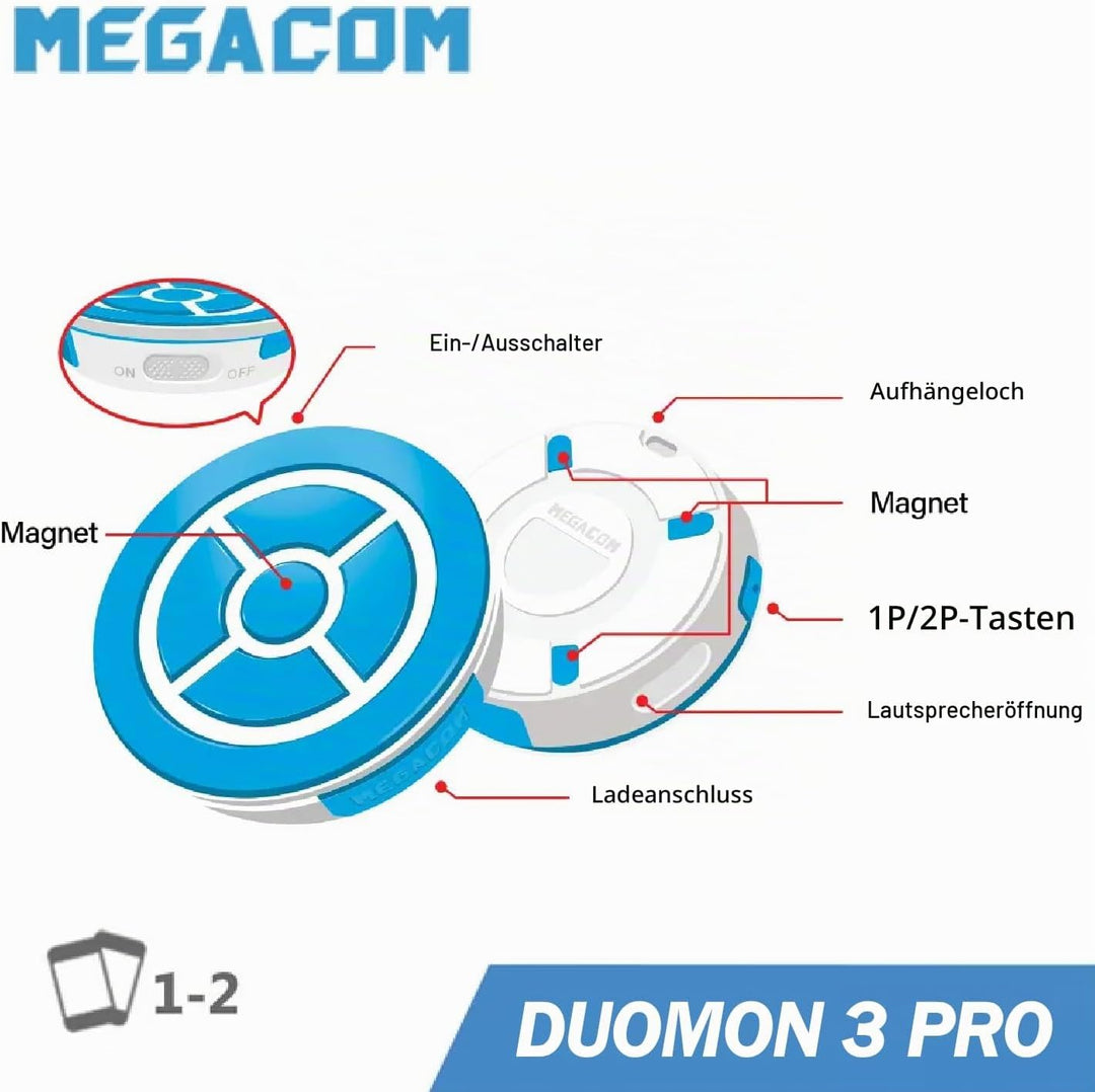 MEGACOM DuoMon 3 Auto-Fänger für Pokémon Go, Pro-Version mit kabellosem Laden, Automatisches Pokémon