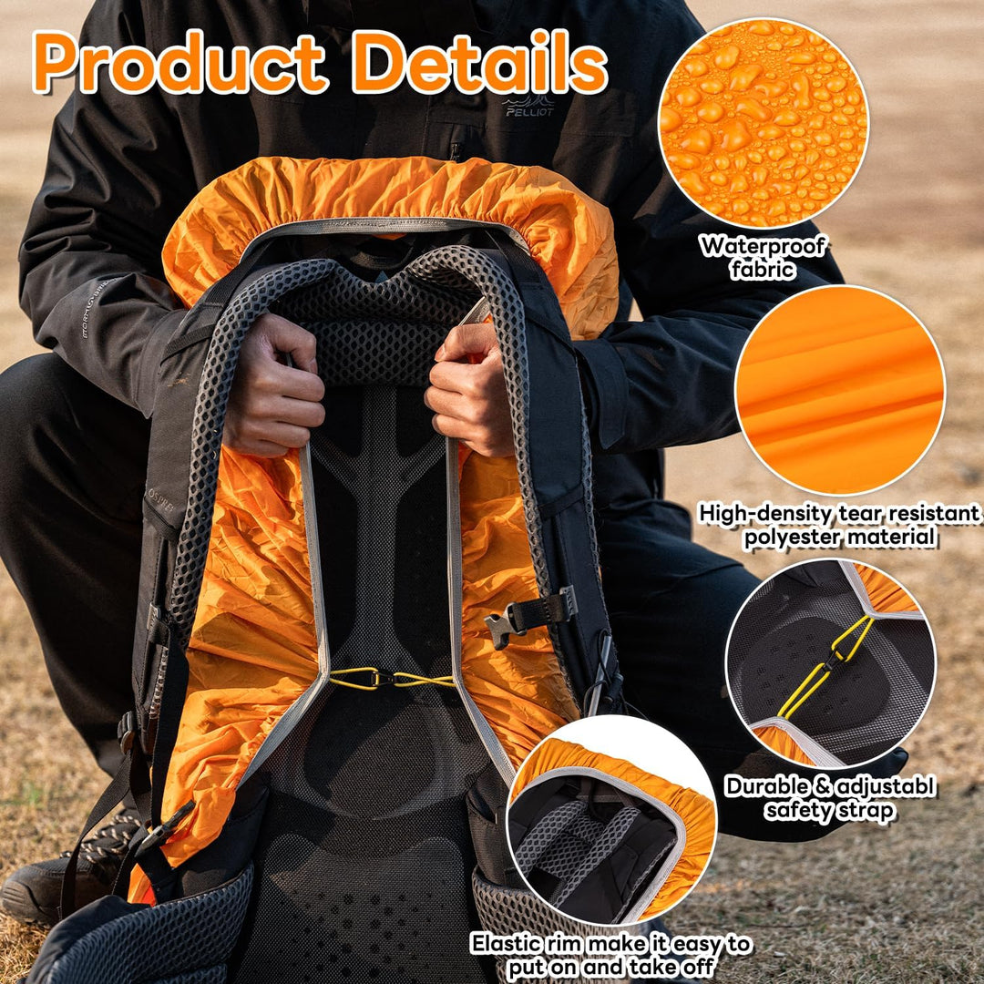 HIKEMAN Regenschutz für Rucksäcke Rucksackschutz Wasserdicht - Wasserdichter Rucksack Regenhülle,20L