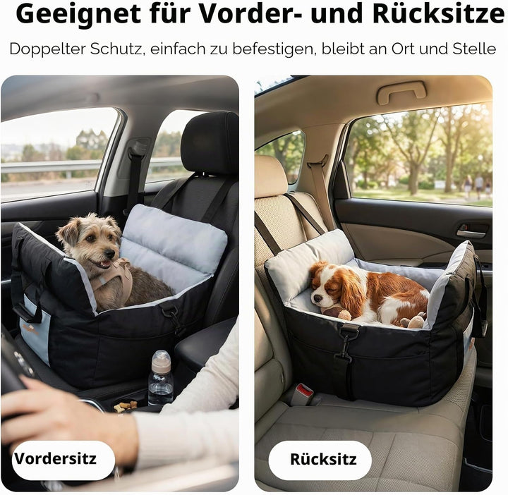BingoPaw Hunde Autositz für kleine bis mittlere Hunde, Abnehmbar Waschbar Weich Hundesitz, Tragbar H