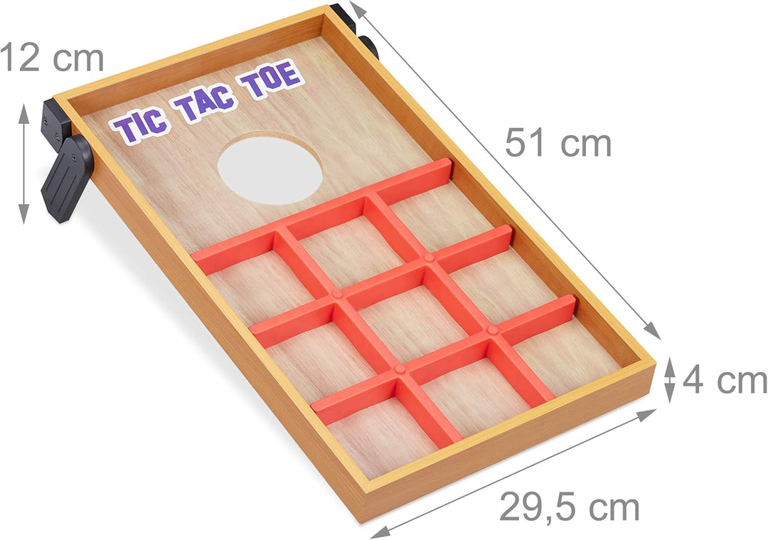 Relaxdays 10022795 Wurfspiel 2 in 1, Cornhole & Tic Tac Toe, 10 Bean Bags, Geschicklichkeitsspiel, i