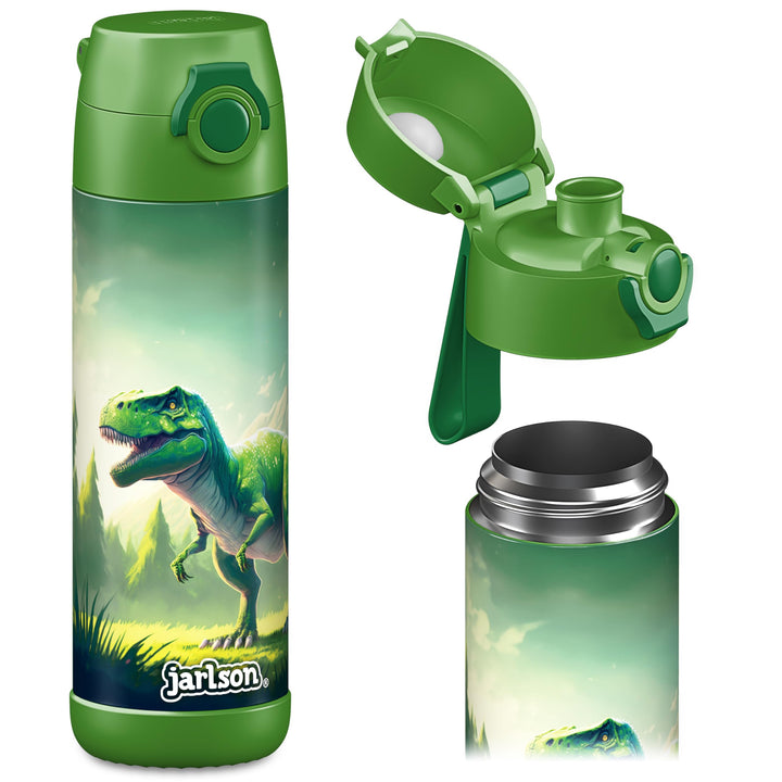 Jarlson® Trinkflasche Kinder Edelstahl MALI [THERMOSFLASCHE] - Kindertrinkflasche Auslaufsicher - Th
