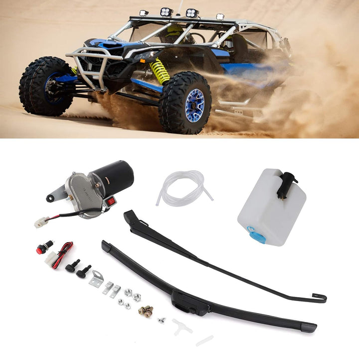 Yctze Universal Elektrowischer-Kit, 12V 30W Elektro-Scheibenwischer-Montagesatz Motorblattarm Wasser