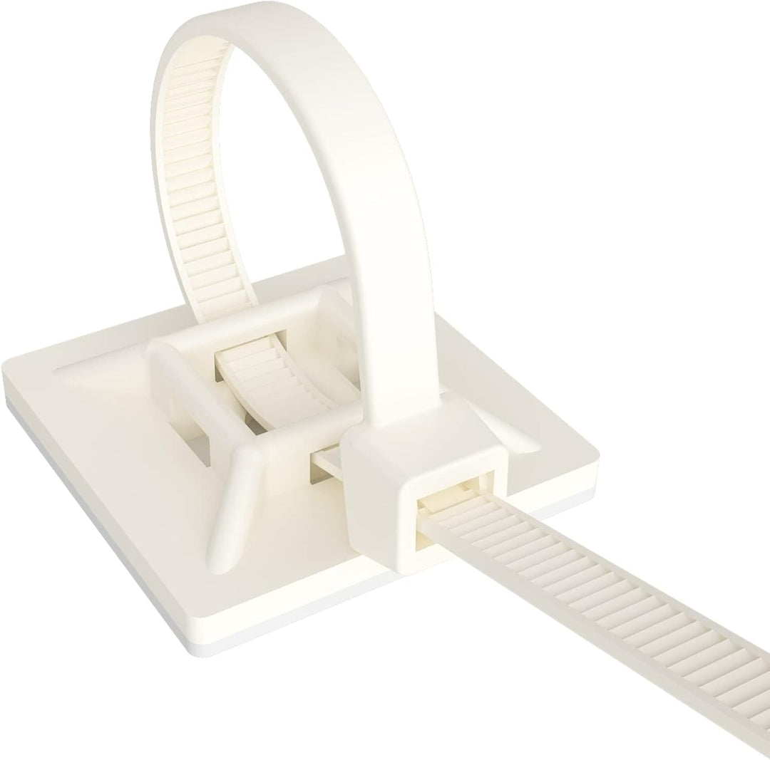 intervisio Klebesockel für Kabelbinder 28 mm x 28mm Montagesockel kabelbinderhalter Set Schraubsocke