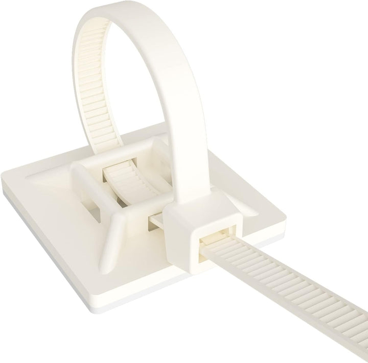 intervisio Klebesockel für Kabelbinder 28 mm x 28mm Montagesockel kabelbinderhalter Set Schraubsocke