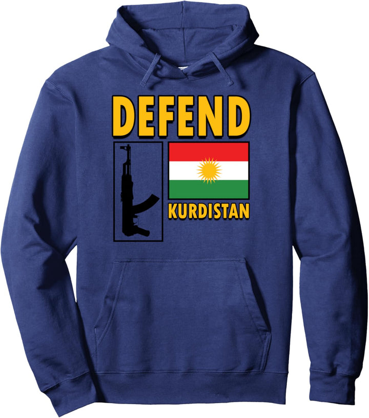 Defend Kurdistan Flag. Cool Kurdish Fighter, Free Kurdistan. Pullover Hoodie