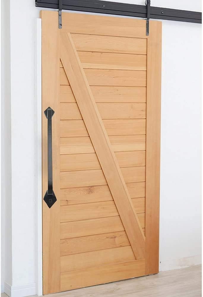 LONTAN 2 Stück Scheunentor Griff Schwarz Schiebetür Griff 203mm lochabstand Scheunentürgriff Türgrif