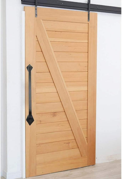LONTAN 2 Stück Scheunentor Griff Schwarz Schiebetür Griff 203mm lochabstand Scheunentürgriff Türgrif