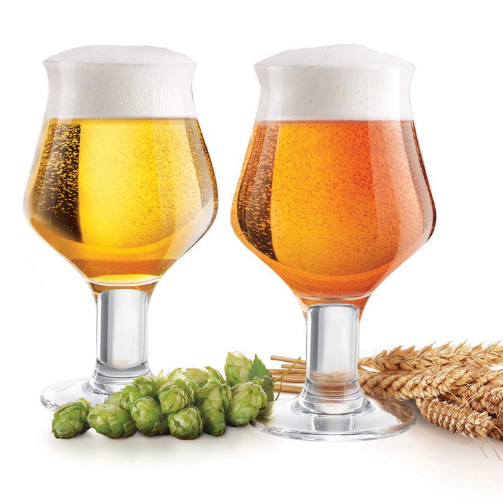 Final Touch Craft-Bier-Gläser, V-förmig mit Stiel, 600 ml, 2er-Set, Nr. GG5019