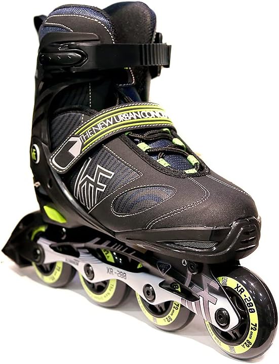 KRF The New Urban Concept KRF Patin AJUST XR-280 Schwarz/Limette, Erwachsene, Unisex, L (38-41)