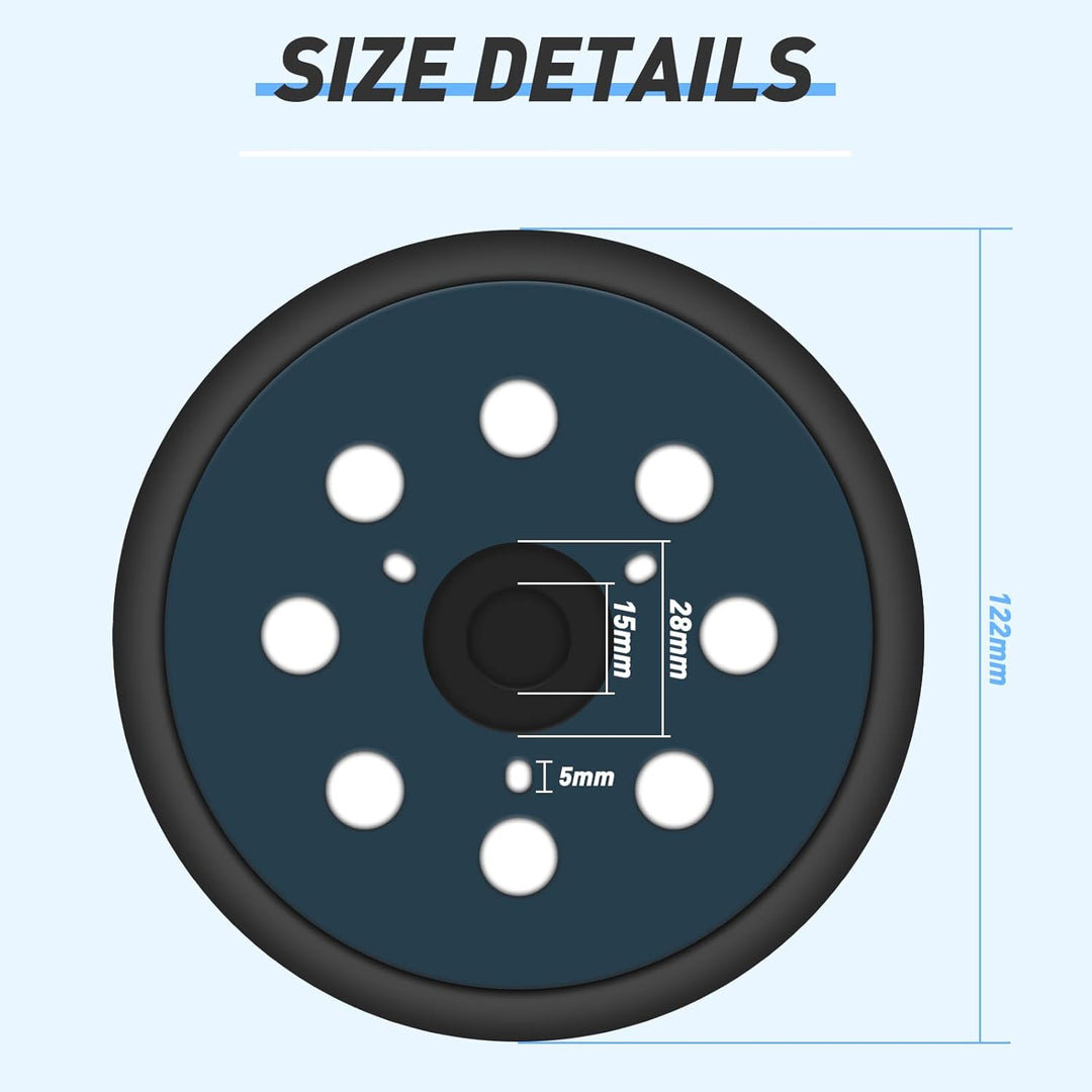 Schleifteller 125mm Klett 3 Löcher für Exzenterschleifer Ersatzteile 3 Löcher Schleifteller, 3 Löche