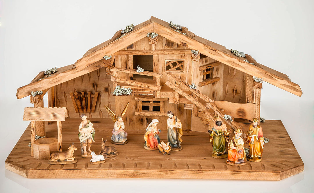 Holz und Gartentrends Weihnachtskrippe Krippe Krippenstall Weihnachten Weihnachtskrippen Tischkrippe