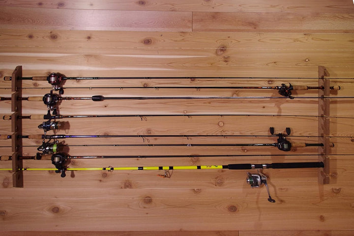 Old Cedar Outfitters 3-in-1 Angelruten-Aufbewahrungsregal, zum Aufhängen an Wänden, horizontal oder
