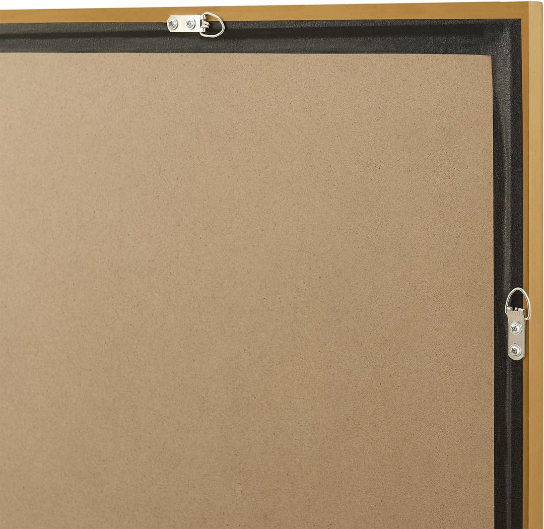 [en.casa] Wandspiegel Colobraro Fensterspiegel rechteckig 90 x 60 cm Spiegel Goldener Rahmen vertika