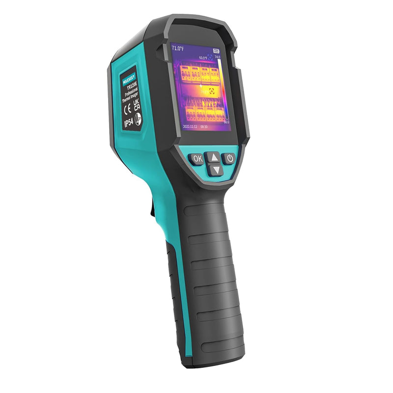 MiLESEEY Wärmebildkamera TR120E Handheld Thermokamera 3,5 Zoll LCD-Anzeige,Wiederaufladbar,6 Palette