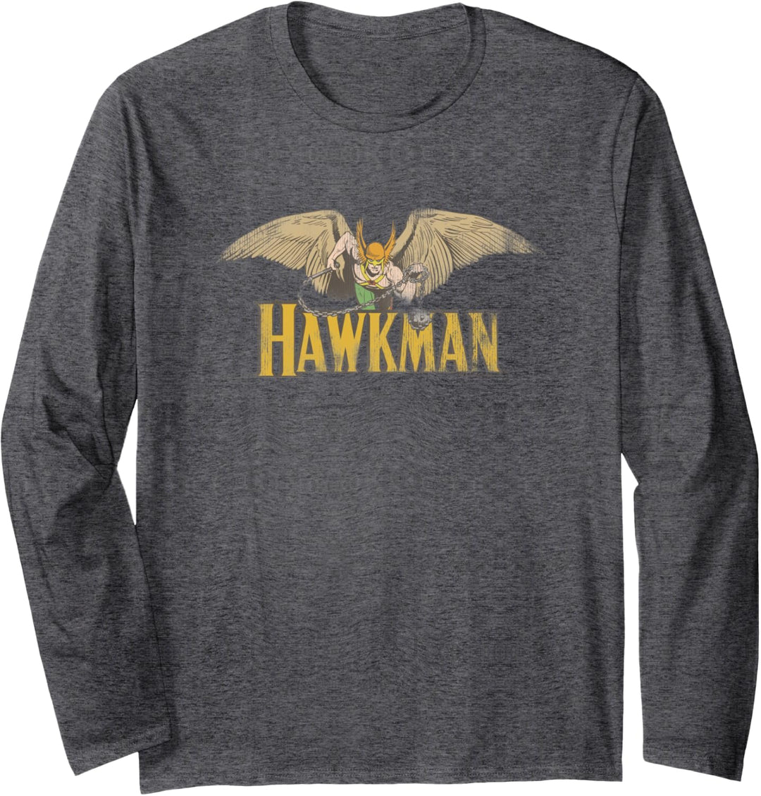 Justice League Hawkman and Logo Langarmshirt