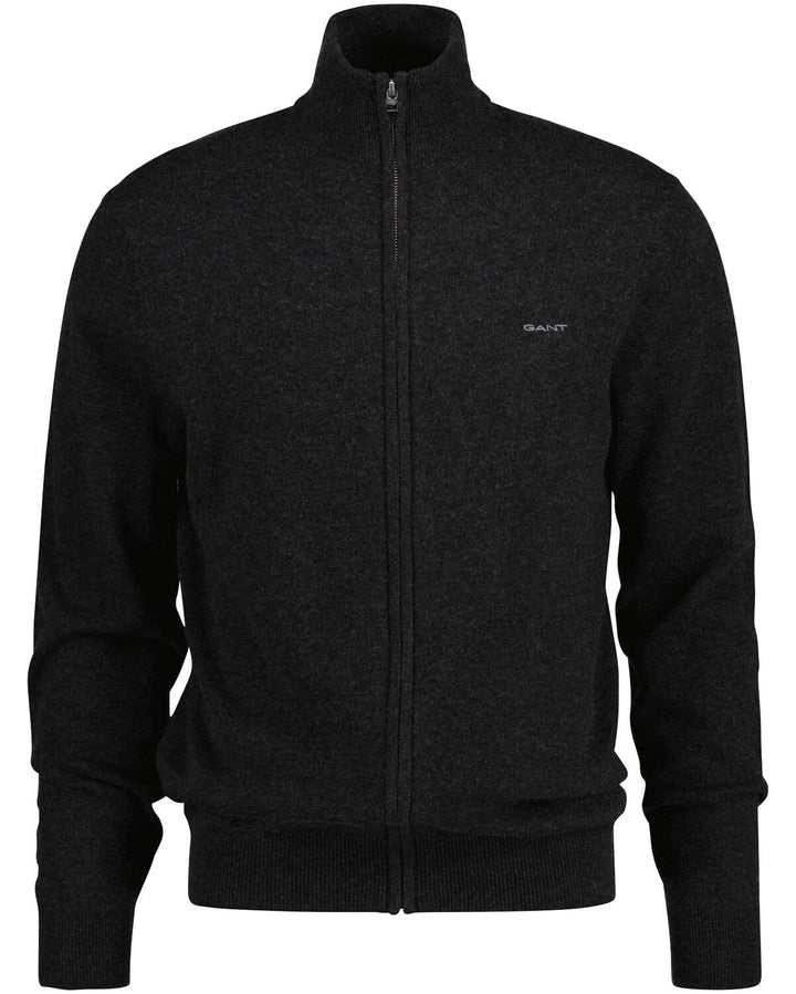 GANT Superfeiner Lambswool Cardigan Dunkelgrau XL