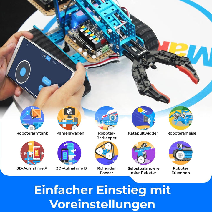 Makeblock mBot Ultimate Roboter Bauen 10 in 1, 160+ Mechanische Bauteile Module für Programmierung E