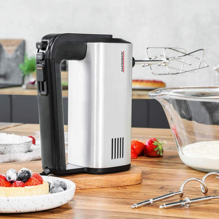 GASTROBACK 40983 Design Handmixer Pro, 5 Geschwindigkeiten und Turbo-Funktion, Dural-Aluminium gebür