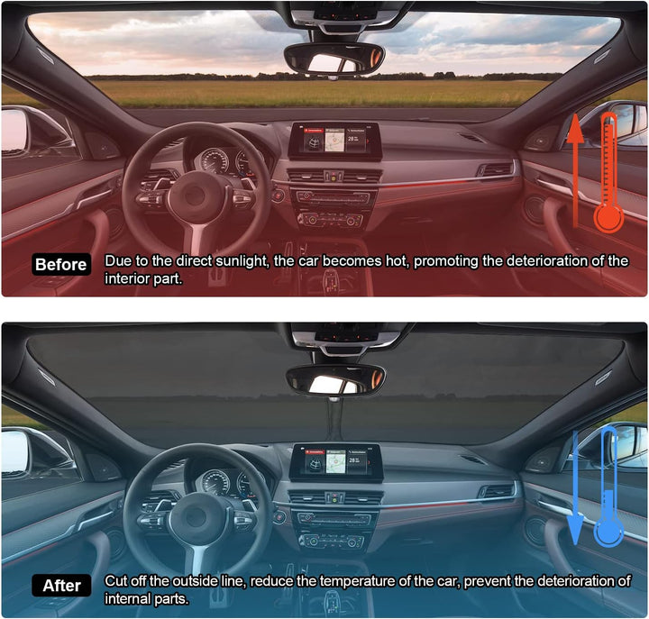 BIXUAN X2 Sonnenschutz kompatibel mit BMW X2 F39 2019-2023 Windschutzscheibe für F39 das Auto Fronts