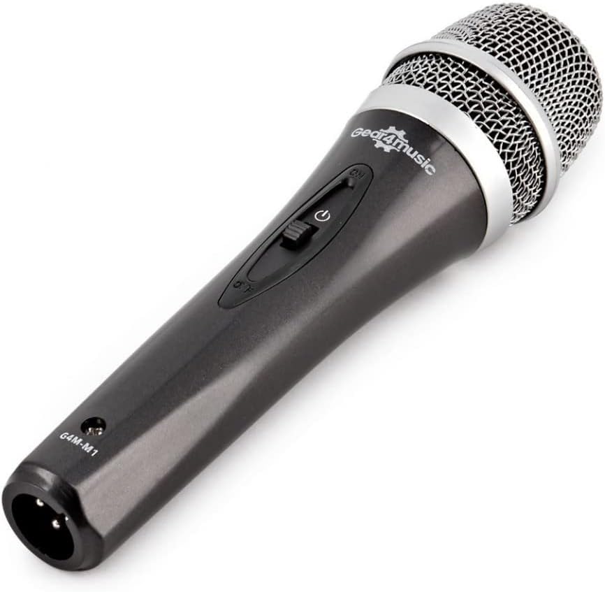 Gear4Music Dynamisches Gesangsmikrofon XLR mit Schalter