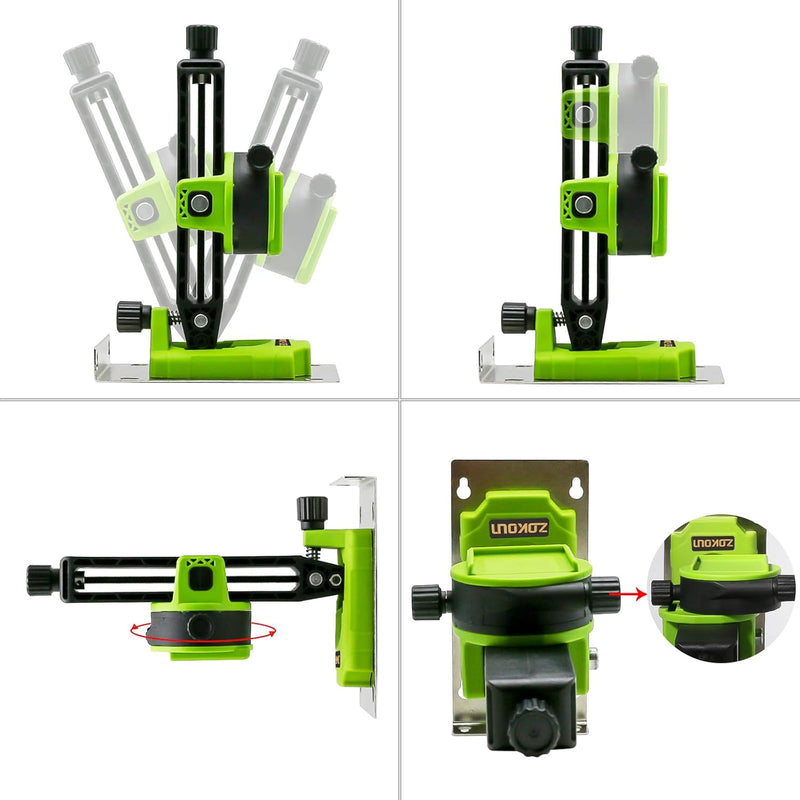Zokoun Laser Level Feinabstimmung der Wandhalterung Starke magnetisch schwenkbare Hängesockel für 3D