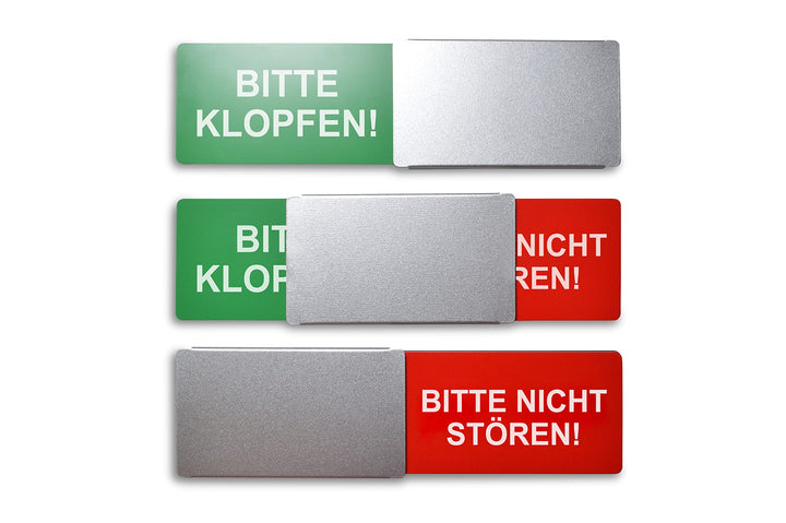 Frei/Besetzt-Schild Style: "BITTE KLOPFEN/BITTE NICHT STÖREN" 175x50mm - Design Made in Germany - Gr