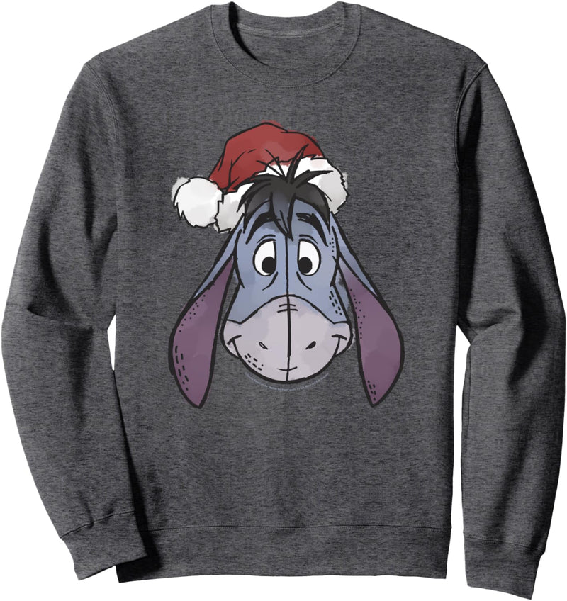 Disney Winnie The Pooh Christmas Eeyore Santa Hat Sweatshirt