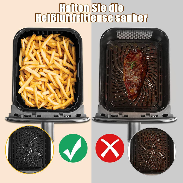 Heissluftfritteuse Zubehör für Philips Airfryer 4000 Series Stacked Dual Basket 10L, 2PCS Silikonfor