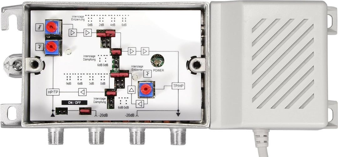 Axing BVS 13-68 Hausanschlussverstärker mit aktivem Rückkanal 5-65 MHz (30dB, 1006MHz, 100dBµV) Vers