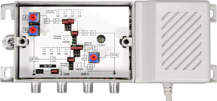 Axing BVS 13-68 Hausanschlussverstärker mit aktivem Rückkanal 5-65 MHz (30dB, 1006MHz, 100dBµV) Vers