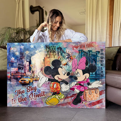 Artmazing | Mickey und Minnie Maus Bild | Mickey Maus Bilder auf Leinwand | Coole Wandbilder Wohnzim