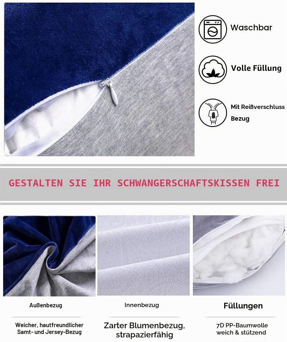 AS AWESLING Schwangerschaftskissen, U-förmiges Ganzkörperkissen, Stillkissen, Stützkissen und Schwan