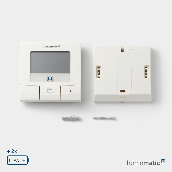 Homematic IP Smart Home Wandthermostat – Basic, digitales Thermostat für Heizkörper per App, Alexa,