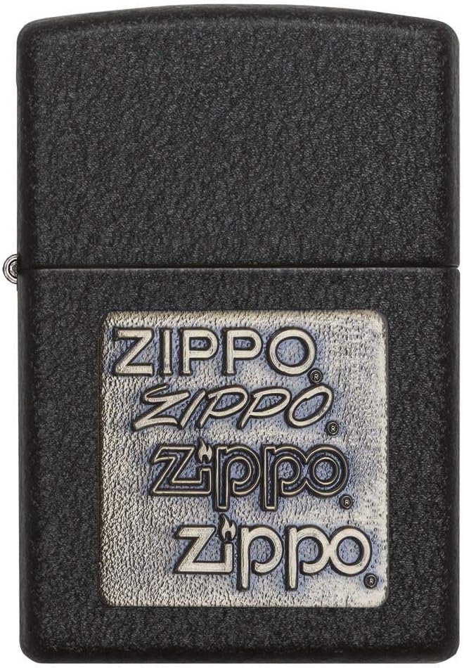Zippo Sturmfeuerzeug - Logos, Black Crackle, Emblem - Nachfüllbar - Wiederverwendbar - Windfestes De