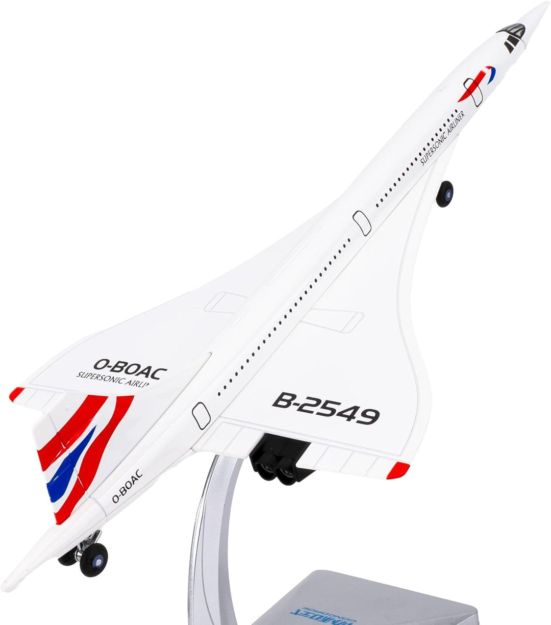 TGRCM-CZ 1/168 Concorde Supersonic Airliner Modell Flugzeug Spielzeug, Zinklegierung Diecast Spielze