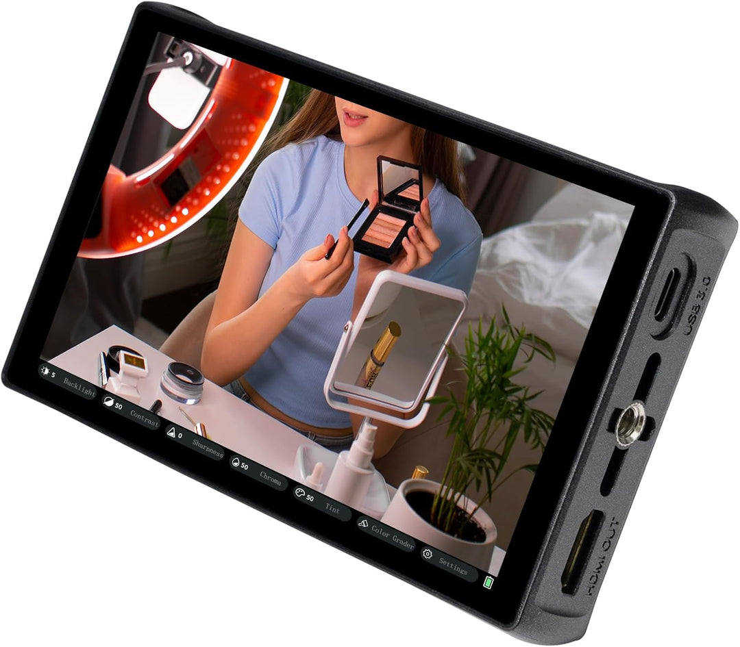 Portkeys PL5 Kamera Field Monitor 5,4 Zoll Touchscreen 3D LUT USB3.0 360° einstellbare Farbe 1920x10