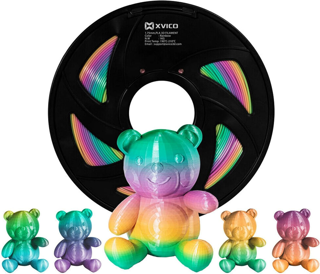 3D Filament Silk PLA 1kg 1.75mm Silk Regenbogen 3D Drucker Printing Filament Multicolor 1kg Spule (2